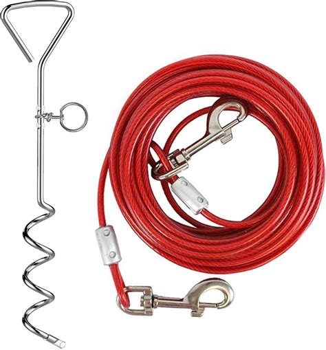 best dog tie out cable|Heavy Duty Dog Tie Out Cable and Stake .